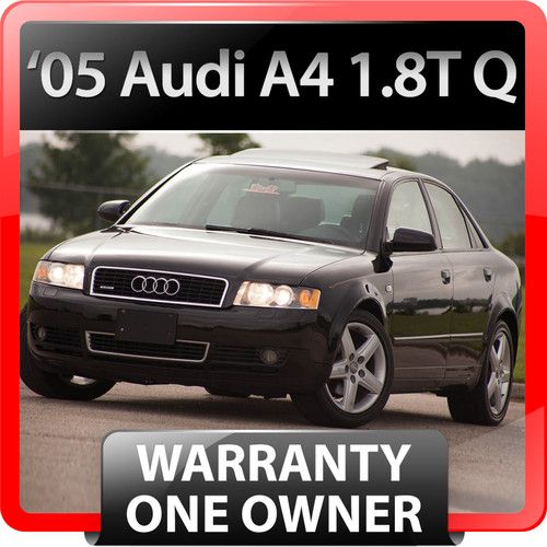 2005 audi a4 1.8t quattro special edition 6-speed: warranty, 1 owner, sport pkg.