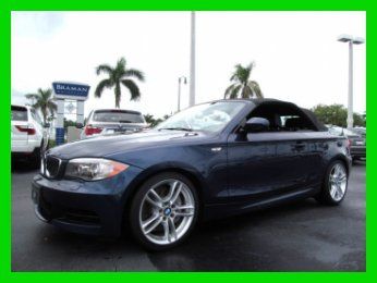 13 certified deep sea blue 3l i6 double clutch convertible 135-i cic*m-sport pkg