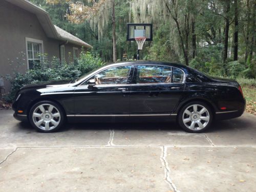 2007 bentley continental flying spur sedan 4-door 6.0l black with saddle