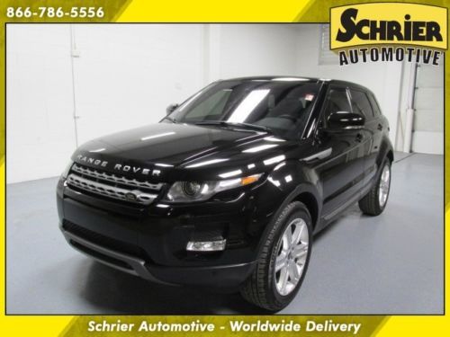 2013 land rover range rover evoque pure plus metallic black pano roof bluetooth