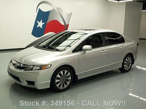 2009 honda civic ex-l sedan htd leather sunroof 47k mi texas direct auto