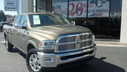 2014 ram 2500 crew laramie loaded prairie pearl longbox chrome sunroof hemi 10k