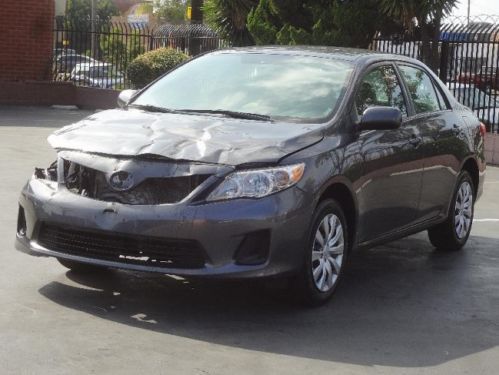 2013 toyota corolla le damaged fixer runs!! low miles,economical,export welcome!