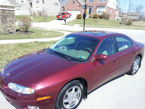 2001 oldsmobile aurora 4.0l burgundy/tan.remote starter.free shipping!!!