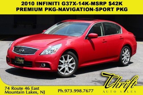 2010 infiniti g37x-14k-msrp $42k-premium pkg-navigation-sport pkg