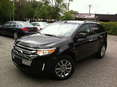 2011 ford edge sel awd *no reserve* low miles 18" rear cam sync lthr 09 10 11 12