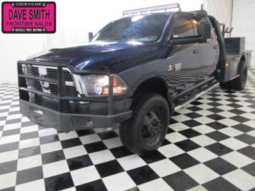 2012 4x4, crew cab, flat long bed, dually, tow hitch and gooseneck, chrome steps