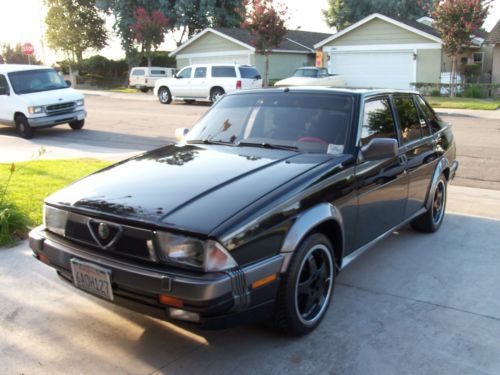 1988 alfa romeo milano verde black/ blk and red interior must see! socal