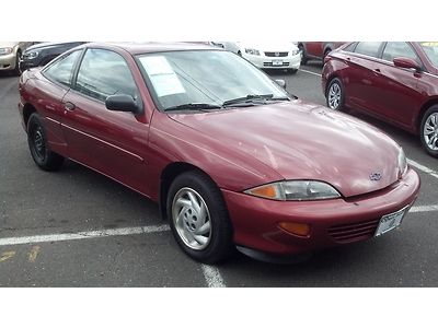 No reserve 127,799 miles chevy red beige front wheel drive fwd coupe automatic