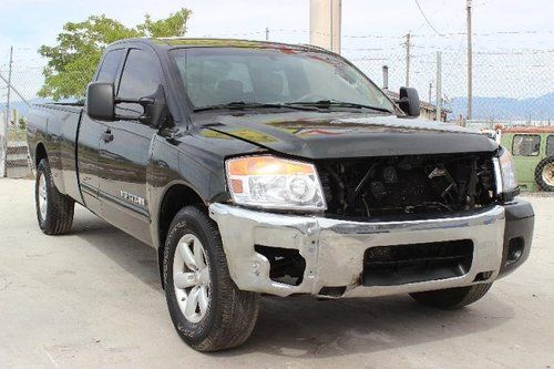 2008 nissan titan se king cab 4wd damaged salvage loaded runs! low miles l@@k!!