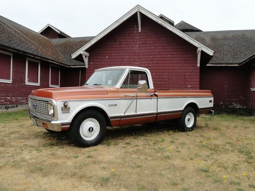 1972  chevy c-20 cheyenne 2wd auto barn find rust free  no reserve worldwide