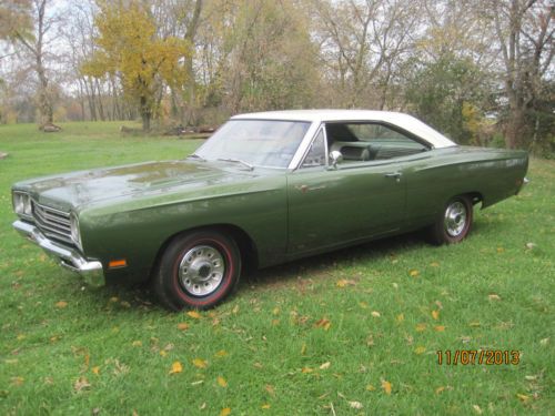 Mopar plymouth 1969 roadrunner rare 2 tone paint restored to build sheet specs