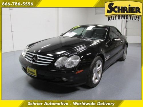 2004 mercedes-benz sl 500 roadster black rwd power hard top bose audio