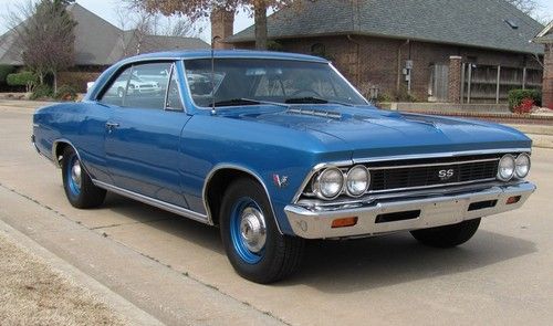 1966 chevelle ss marina blue w black interior 4-speed frame off rotisserie resto