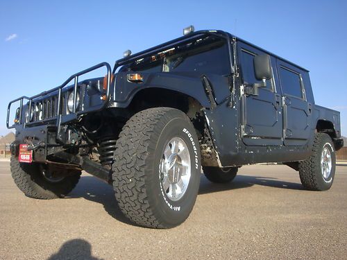 Hummer h1 good miles low price 6.5l diesel hard top 4 door pickup bed