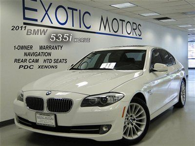 2011 bmw 535xi awd!! nav rear-cam pdc shades heated-sts waranty xenons 1-owner!