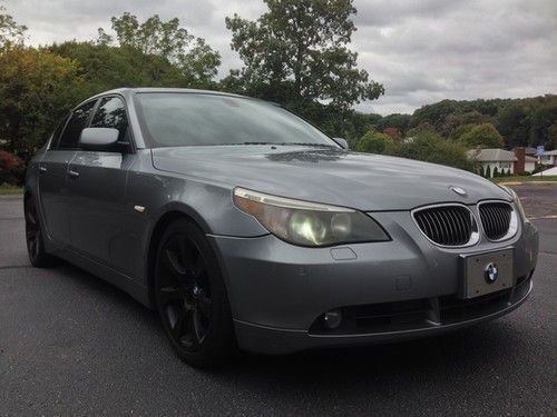 2005 bmw 545i 4.4l rare 6 speed manual loaded-navigation extra clean no reserve