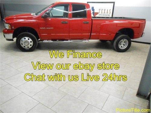 05 dodge 3500 slt 4x4 6spd dually cummins 5.9 diesel we finance txtruck