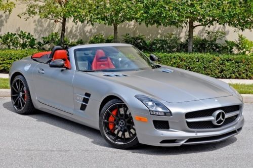 2012 mercedes-benz amg sls roadster designo grey/red! carbon!! $228,000 msrp