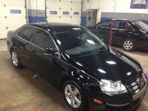 2008 volkswagen jetta 08 vw jetta  08 sedan black roof leather no reserve!