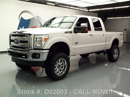 2011 ford f-250 lariat crew fx4 4x4 lifted diesel 61k!! texas direct auto