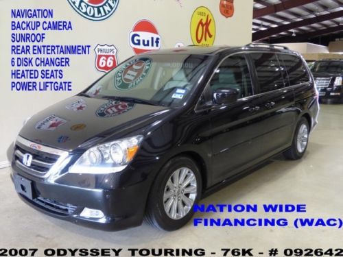 07 odyssey touring,sunroof,nav,back-up,rear dvd,htd lth,6 disk cd,76k,we finance