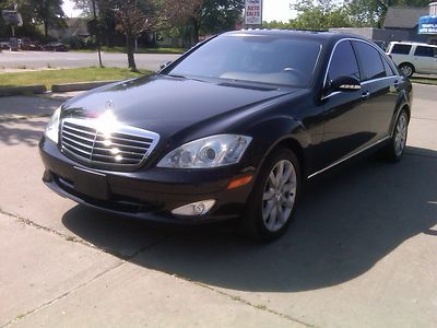 07 mercedes benz s 550 factory warranty no reserve super clean black on black!!