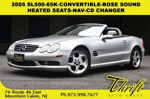 2005 sl500-65k-convertible-bose sound-heated seats-nav-cd changer