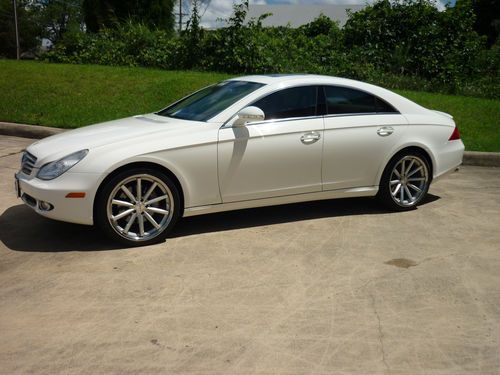 Mercedes 500 cls white tan interior