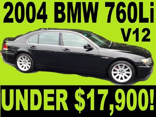 2004 bmw 760li 6.0l v12 438 hp fast southern rust free 89k miles black on black!