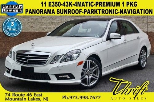 11 e350-43k-4matic-premium 1 pkg-panorama sunroof-parktronic-navigation