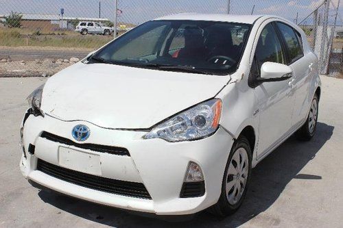 2012 toyota prius c damaged salvage economical hybrid rare red interior l@@k!!