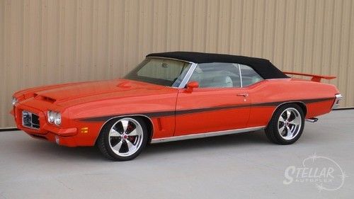 1972 pontiac gto convertible restored 455ci tko 5spd leather a/c pro touring