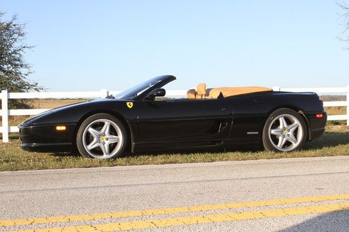 The perfectly sorted ferrari 355 spider, black on tan, 6 spd manual