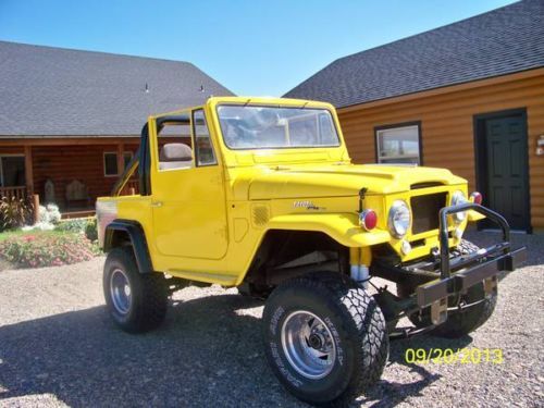 1966 toyota fj 40 land cruiser screaming yellow 350 motor 4x4 new paint