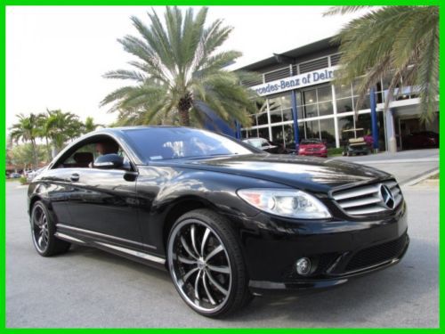 08 black cl-550 5.5l v8 coupe *leather &amp; wood steering wheel *h/k cd changer *fl