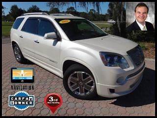 2011 gmc acadia fwd 4dr denali, 3rd row, navigation, backup camera