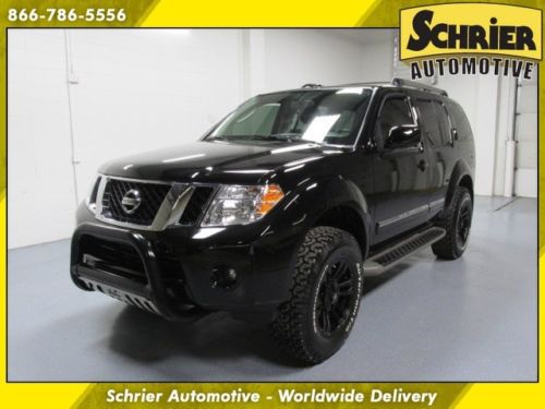 2012 nissan pathfinder silver edition black 4x4 bluetooth heated leather seats