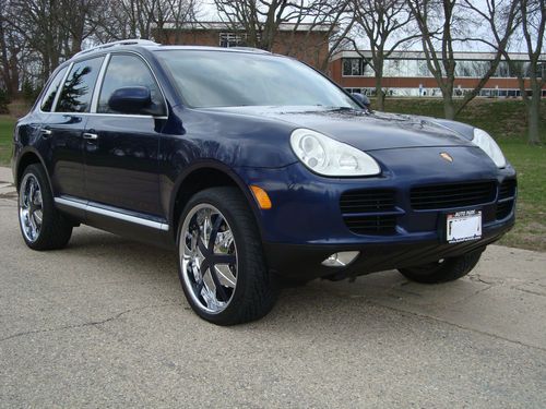 2003 porsche cayenne s sport utility 4-door 4.5l v8 87k custom matching wheels