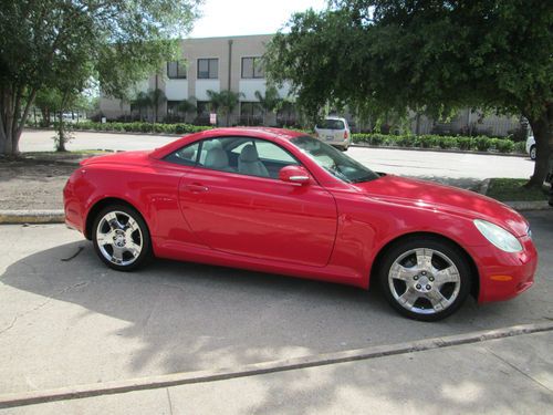 2004 lexus sc430,red,convertible,2 door