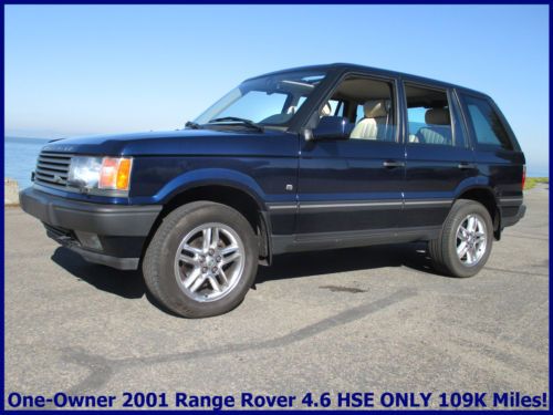 ++nice one-owner 2001 land rover range rover 4.6hse 109k miles california car!++