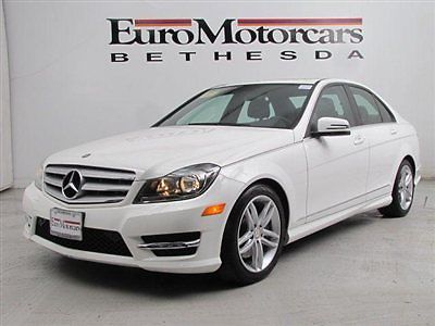 Mercedes c300 c 300 4matic white black sport warranty financing best deal used