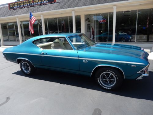 1969 chevrolet chevelle ss azure turquoise 396 disc brakes 12 bolt recent resto