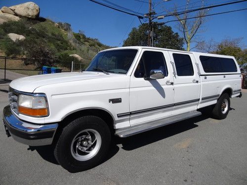 1995 ford f350 f-350 1 ton 4 door 68k orig mi crew cab 4 door super cab topper