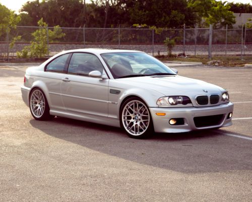 2006 m3 titanium silver / imola 6sp 72k tc kline, stoptech, clean oem+