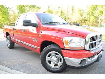 2006 dodge 2500 quad cab 5.9 cummins diesel 2wd 6-speed shoert bed clean carfax