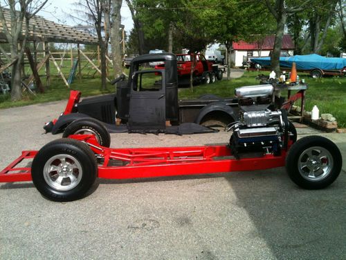 1935 chevrolet custom truck project  blown 327  custom chassis