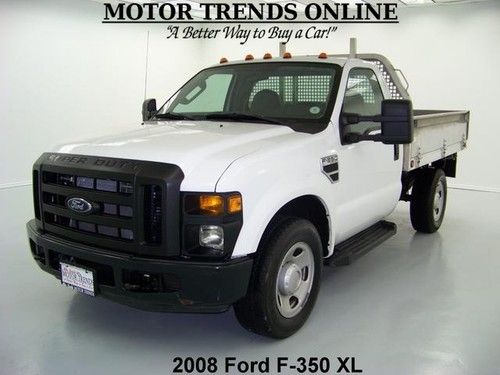 2008 ford f350 xl flat bed regular cab landscaper truck boards vinyl ac 67k