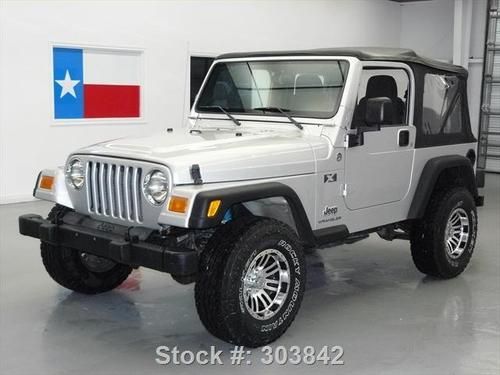 2005 jeep wrangler x 4x4 convertible 6speed tow pkg 69k texas direct auto