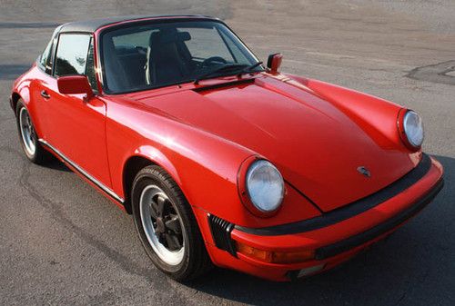 1988 porsche 911 carrera targa coupe car motor vehicle red 3.2l engine fuch tire